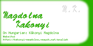magdolna kakonyi business card